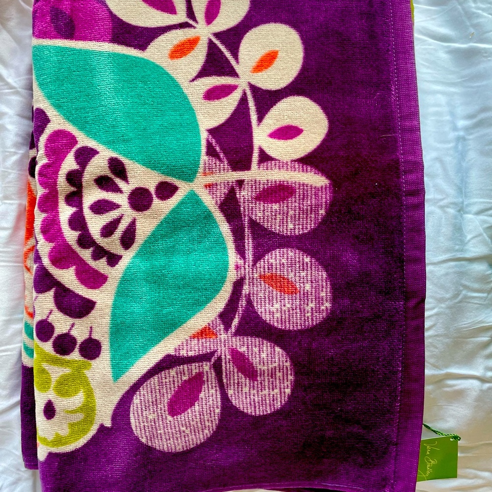 Vera Bradley Plum Crazy Beach Towel